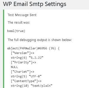 WP Email SMTP Test Success